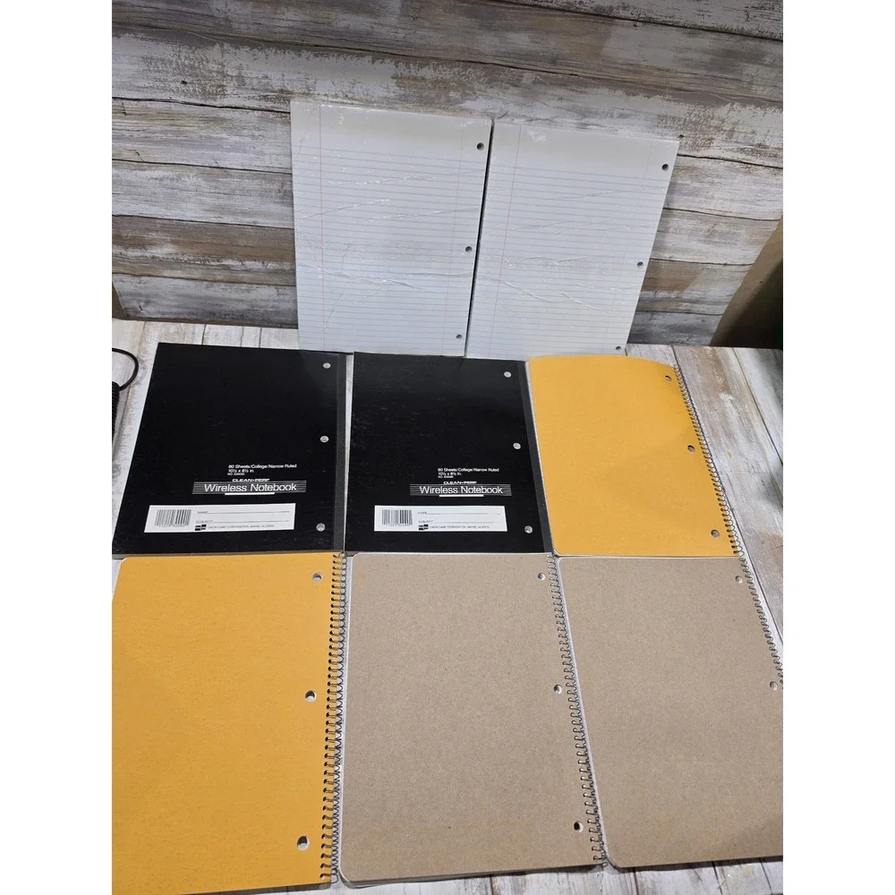 Mead Norcom Stuart Hall Notebook Bundle College Wide Ruled Paper Lot 8ct READ